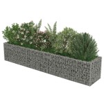 vidaXL Strat înălțat gabion, 270 x 50 x 50 cm, oțel galvanizat