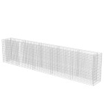 vidaXL Strat înălțat gabion, 450 x 50 x 100 cm, oțel galvanizat
