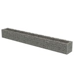 vidaXL Strat înălțat gabion, 450 x 50 x 50 cm, oțel galvanizat
