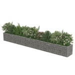 vidaXL Strat înălțat gabion, 450 x 50 x 50 cm, oțel galvanizat