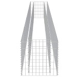 vidaXL Strat înălțat gabion, 450 x 50 x 50 cm, oțel galvanizat