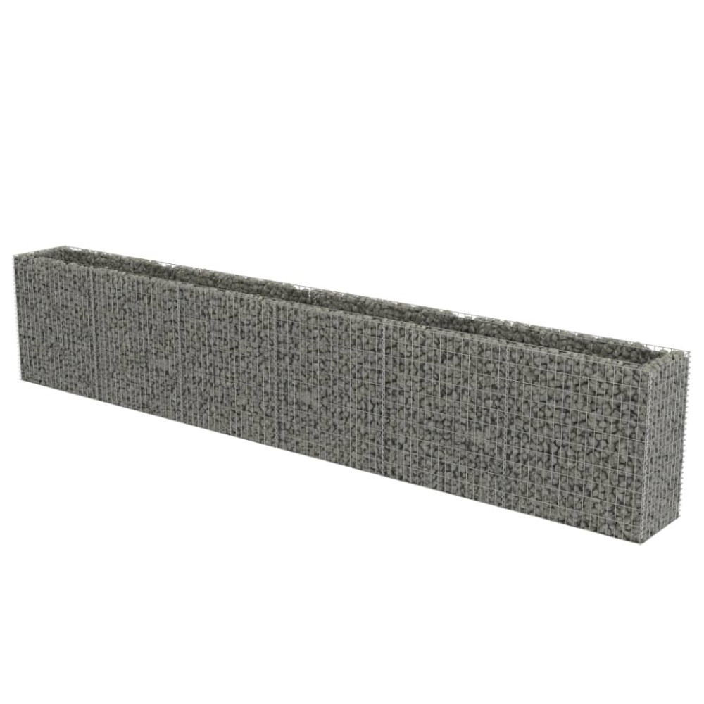 vidaXL Strat înălțat gabion, 540 x 50 x 100 cm, oțel galvanizat