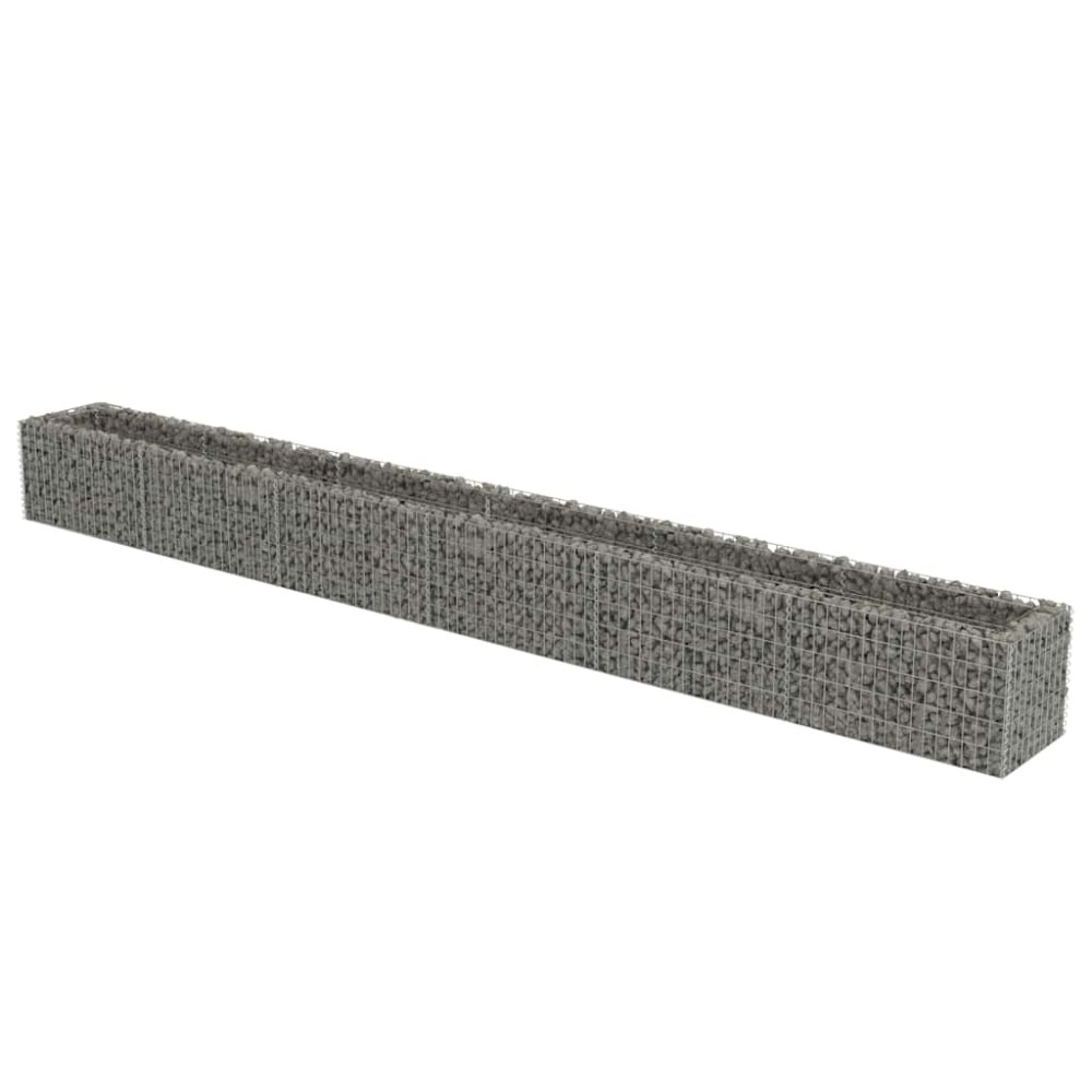 vidaXL Strat înălțat gabion, 540 x 50 x 50 cm, oțel galvanizat