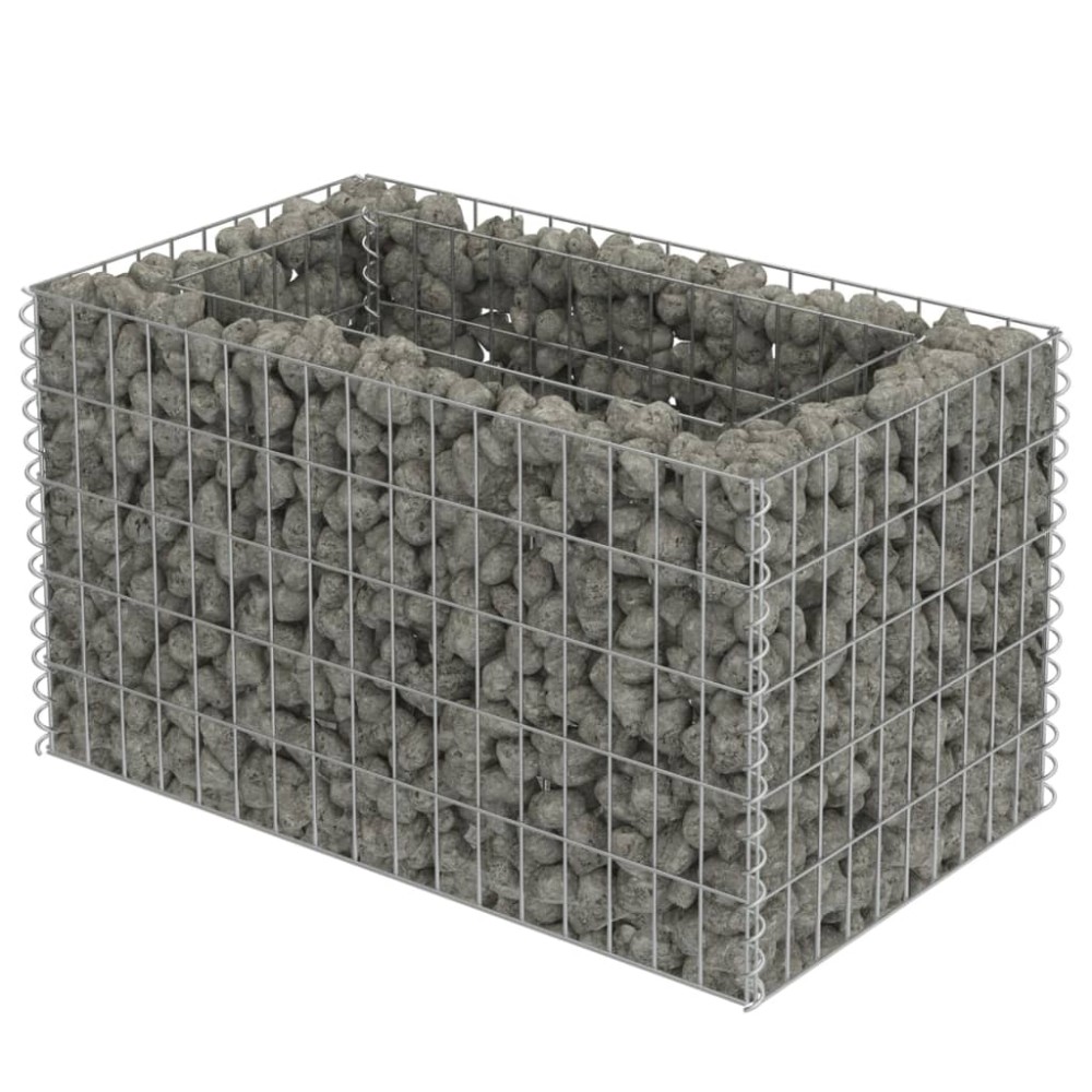 vidaXL Strat înălțat gabion, 90 x 50 x 50 cm, oțel galvanizat
