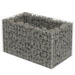 vidaXL Strat înălțat gabion, 90 x 50 x 50 cm, oțel galvanizat