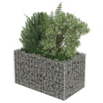 vidaXL Strat înălțat gabion, 90 x 50 x 50 cm, oțel galvanizat