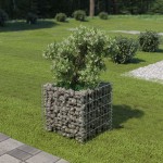 vidaXL Strat înălțat gabion, 50 x 50 x 50 cm, oțel galvanizat