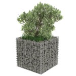 vidaXL Strat înălțat gabion, 50 x 50 x 50 cm, oțel galvanizat