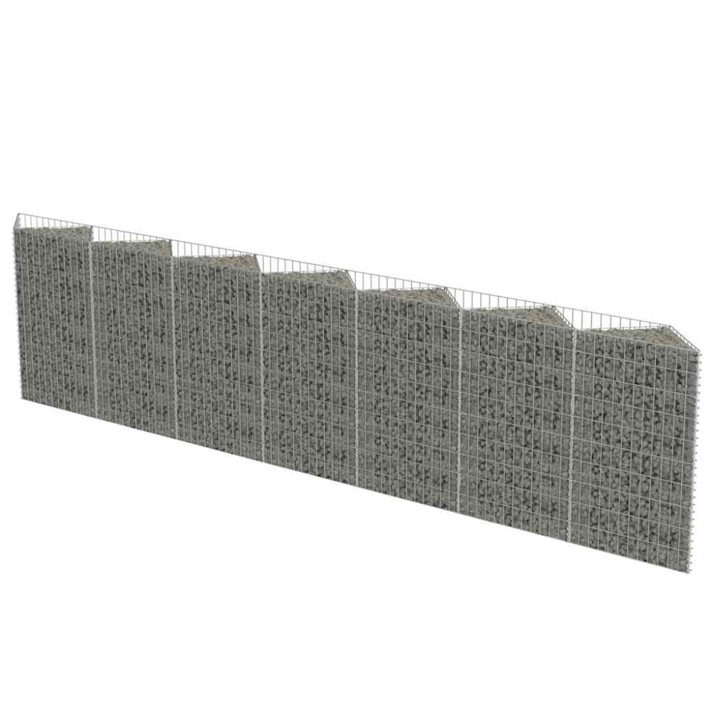 vidaXL Perete gabion, oțel galvanizat, 450 x 30 x 100 cm