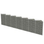 vidaXL Perete gabion, oțel galvanizat, 450 x 30 x 100 cm