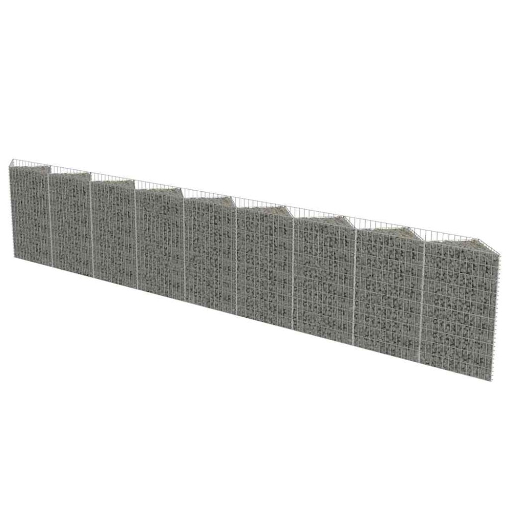 vidaXL Perete gabion, 630 x 30 x 100 cm, oțel galvanizat