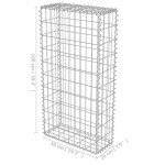 vidaXL Perete gabion cu capace, 50 x 20 x 100 cm, oțel galvanizat vidaXL Perete gabion cu capace, 50 x 20 x 100 cm, oțel galvanizat