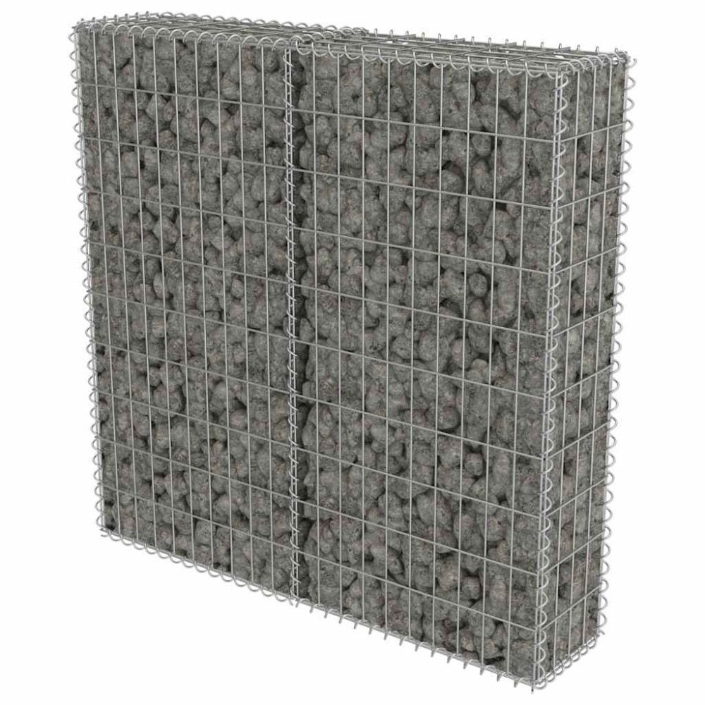 vidaXL Perete gabion cu capace, oțel galvanizat, 100 x 20 x 100 cm