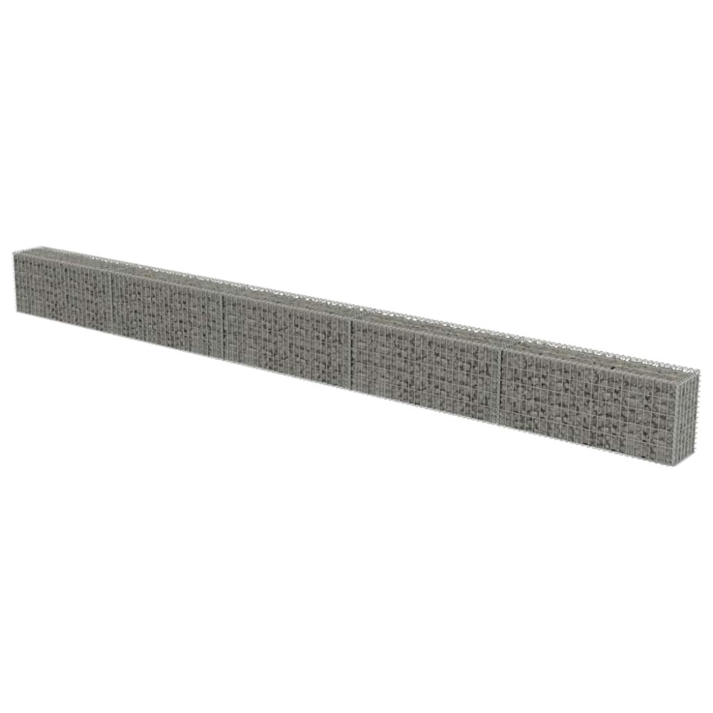 vidaXL Gabion perete cu capace, 600 x 30 x 50 cm, oțel galvanizat