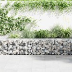 vidaXL Perete gabion cu capace, 900 x 50 x 50 cm, oțel galvanizat vidaXL Perete gabion cu capace, 900 x 50 x 50 cm, oțel galvanizat