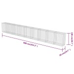 vidaXL Gabion perete cu capace, 900 x 50 x 100 cm, oțel galvanizat