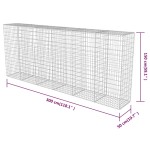 vidaXL Perete gabion cu capace, 300 x 50 x 150 cm, oțel galvanizat vidaXL Perete gabion cu capace, 300 x 50 x 150 cm, oțel galvanizat