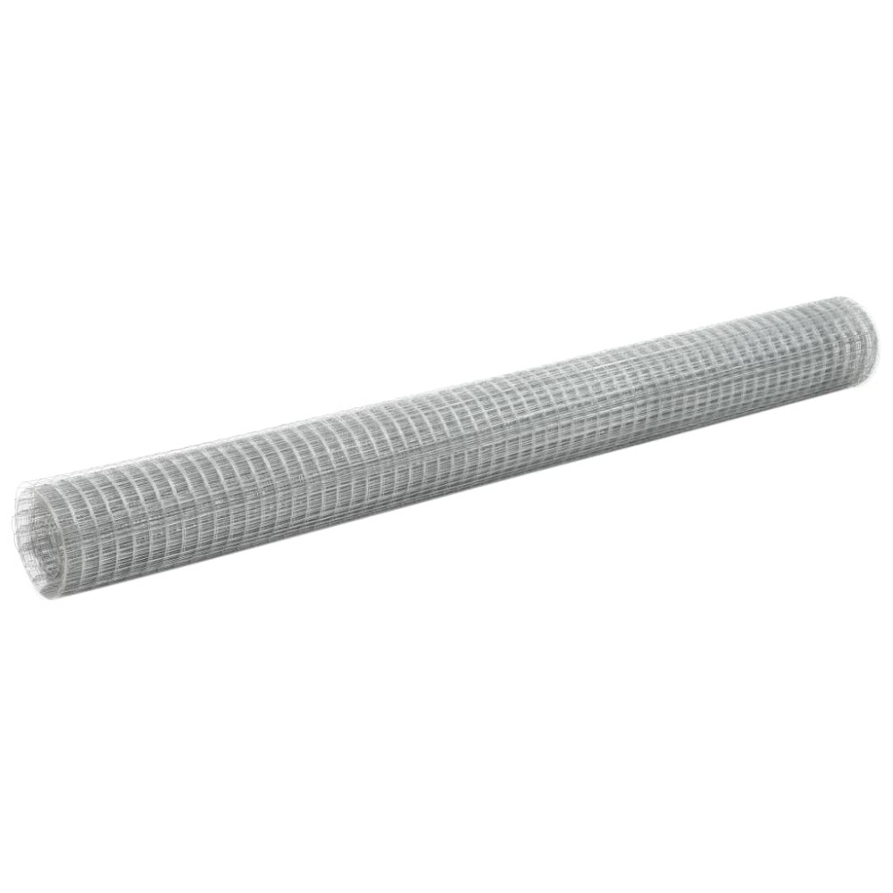 vidaXL Plasă de sârmă găini, argintiu, 10 x 1,5 m, oțel galvanizat
