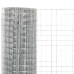 vidaXL Plasă de sârmă găini, argintiu, 25 x 1,5 m, oțel galvanizat