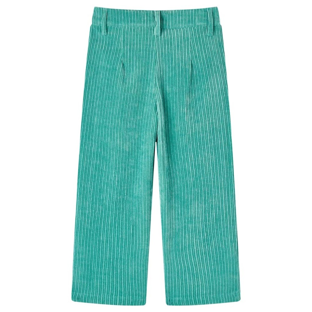 Pantaloni de copii din velur, verde mentă, 92