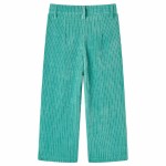 Pantaloni de copii din velur, verde mentă, 116