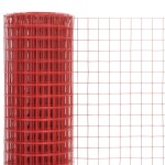 vidaXL Plasă de sârmă găini, roșu, 10 x 0,5 m, oțel cu înveliș PVC vidaXL Plasă de sârmă găini, roșu, 10 x 0,5 m, oțel cu înveliș PVC