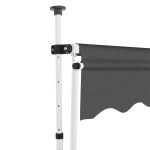 vidaXL Copertină retractabilă manual, antracit, 200 cm