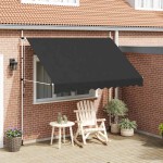 vidaXL Copertină retractabilă manual, antracit, 300 cm