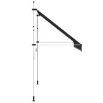 vidaXL Copertină retractabilă manual, antracit, 300 cm
