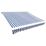 vidaXL Pânză de copertină, albastru și alb, 350 x 250 cm vidaXL Pânză de copertină, albastru și alb, 350 x 250 cm