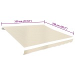 vidaXL Pânză de copertină, crem, 350 x 250 cm