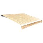vidaXL Pânză de copertină, portocaliu și alb, 500 x 300 cm vidaXL Pânză de copertină, portocaliu și alb, 500 x 300 cm