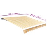vidaXL Pânză de copertină, portocaliu și alb, 500 x 300 cm vidaXL Pânză de copertină, portocaliu și alb, 500 x 300 cm