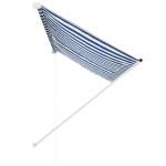 vidaXL Copertină retractabilă, albastru și alb, 250 x 150 cm
