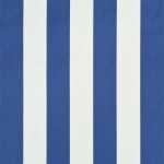 vidaXL Copertină retractabilă, albastru și alb, 250 x 150 cm