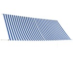 vidaXL Copertină retractabilă, albastru și alb, 350 x 150 cm vidaXL Copertină retractabilă, albastru și alb, 350 x 150 cm