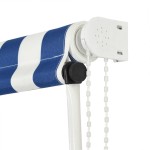 vidaXL Copertină retractabilă, albastru și alb, 350 x 150 cm vidaXL Copertină retractabilă, albastru și alb, 350 x 150 cm