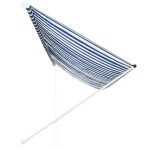 vidaXL Copertină retractabilă, albastru și alb, 400 x 150 cm vidaXL Copertină retractabilă, albastru și alb, 400 x 150 cm