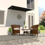 vidaXL Copertină retractabilă, antracit, 200 x 150 cm vidaXL Copertină retractabilă, antracit, 200 x 150 cm