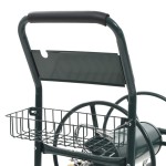 vidaXL Cărucior pentru furtun de grădină cu racord 1/2", 75 m, oțel vidaXL Cărucior pentru furtun de grădină cu racord 1/2", 75 m, oțel