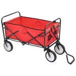 vidaXL Cărucior manual pliabil, roșu, oțel vidaXL Cărucior manual pliabil, roșu, oțel