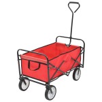 vidaXL Cărucior manual pliabil, roșu, oțel vidaXL Cărucior manual pliabil, roșu, oțel