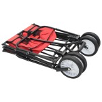 vidaXL Cărucior manual pliabil, roșu, oțel vidaXL Cărucior manual pliabil, roșu, oțel