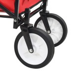 vidaXL Cărucior manual pliabil, roșu, oțel vidaXL Cărucior manual pliabil, roșu, oțel