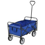 vidaXL Cărucior manual pliabil, albastru, oțel vidaXL Cărucior manual pliabil, albastru, oțel