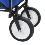vidaXL Cărucior manual pliabil, albastru, oțel vidaXL Cărucior manual pliabil, albastru, oțel
