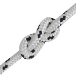vidaXL Frânghie împletită barcă, alb, 500 m, poliester, 8 mm vidaXL Frânghie împletită barcă, alb, 500 m, poliester, 8 mm