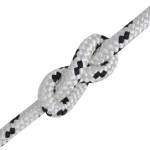 vidaXL Frânghie împletită barcă, alb, 250 m, poliester, 10 mm vidaXL Frânghie împletită barcă, alb, 250 m, poliester, 10 mm