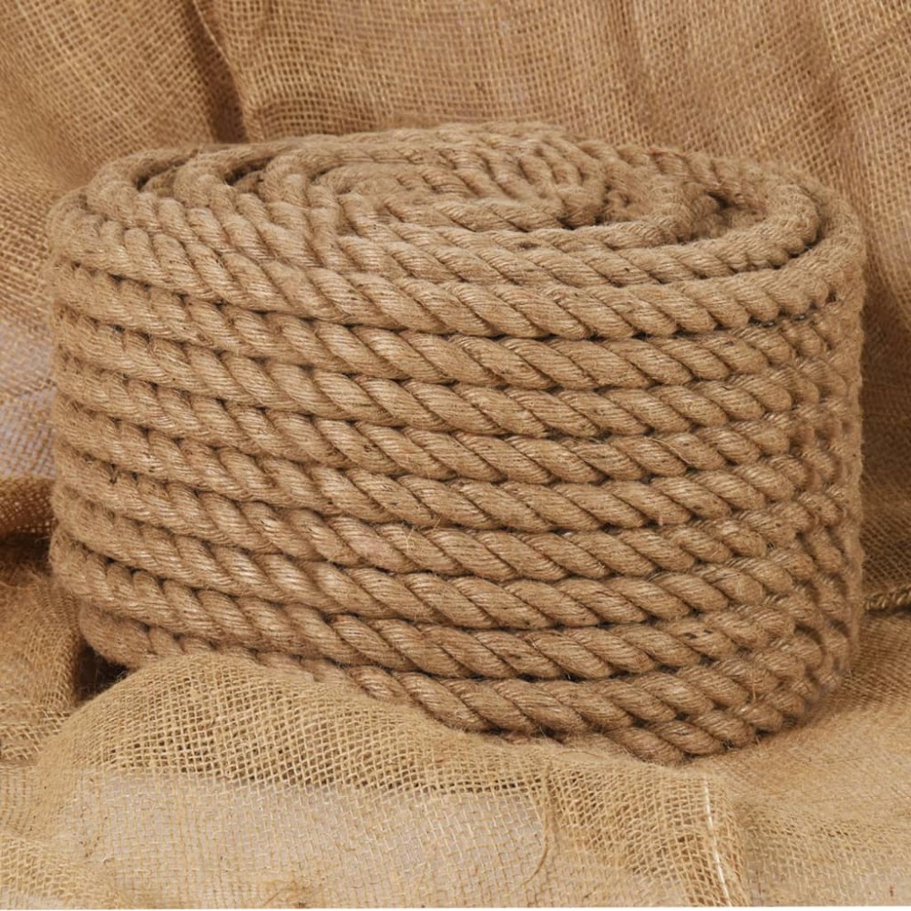 vidaXL Frânghie 20 mm, 100 m, 100% iută