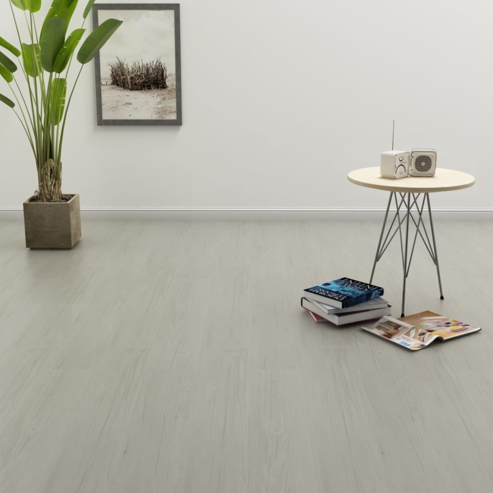 vidaXL Plăci autoadezive pardoseală gri deschis PVC 4,46 m² 3 mm